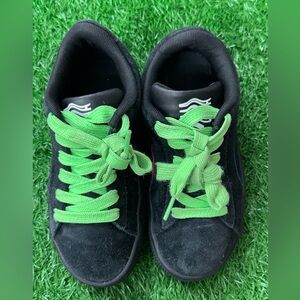 Puma Suede Hypnotic Lace Up‎ Toddler Boys Black Sneakers 382452-01 Size 1Y